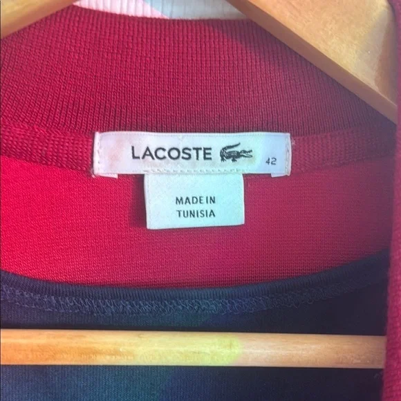 Lacoste Red Sweater with navy tank dress. Attached at shoulders. - Picture 2 of 8